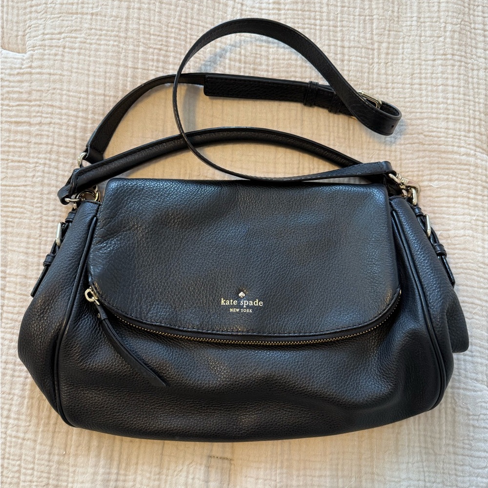 kate spade leather flap shoulder bag